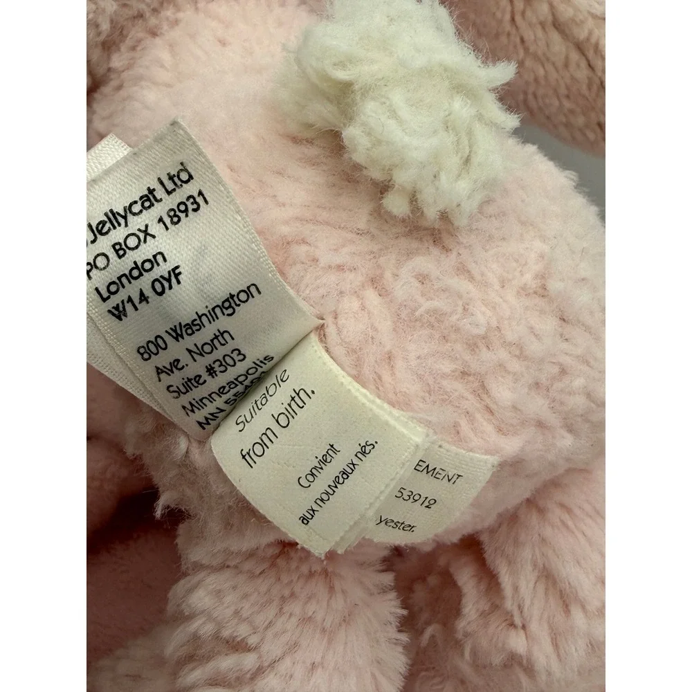 Jellycat Bashful Bunny Soother Pink Security Blanket Lovey 13